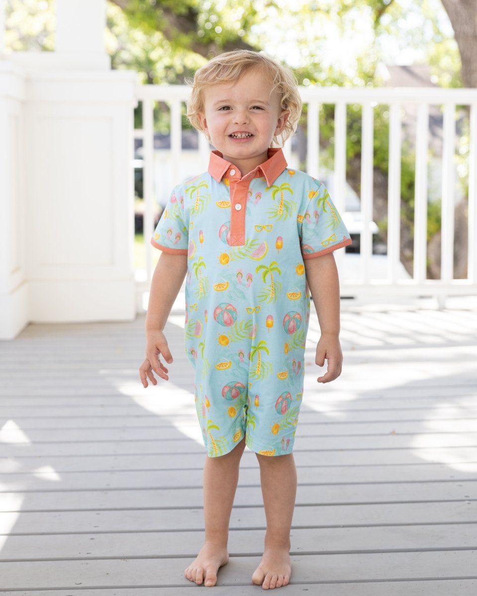 Tropical Tides - Jackson Romper - Ann + Reeves Kids