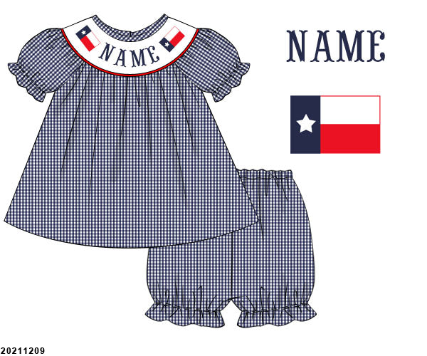 Custom name 2024 smocked dress