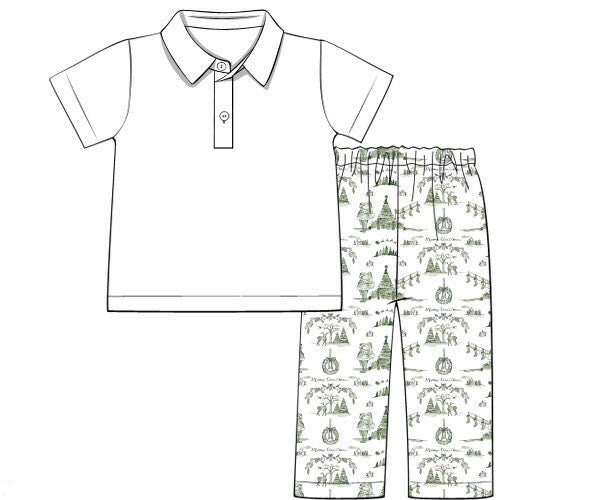 Christmas Toile - Corbett Pants Set