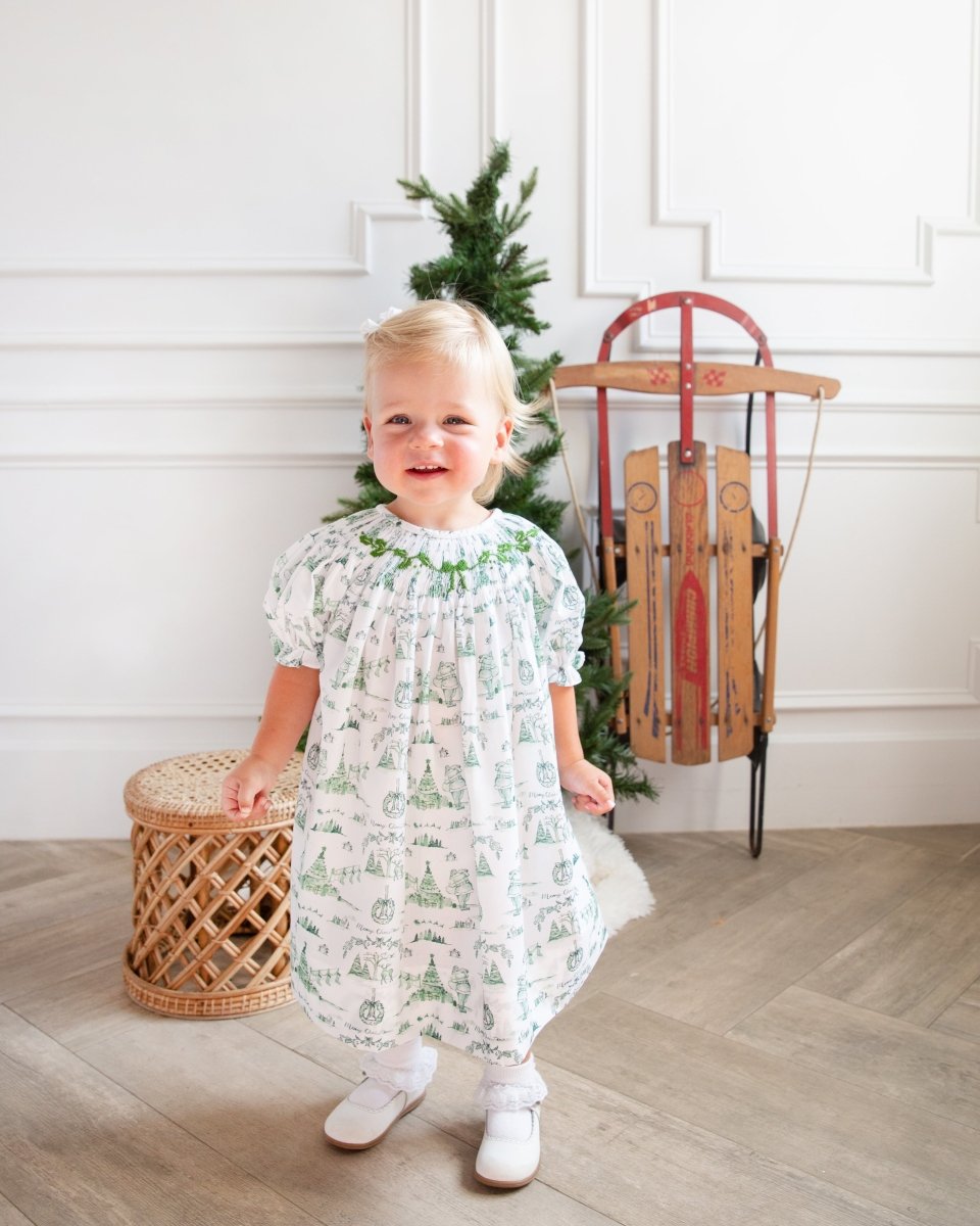 Christmas Toile - Emmie Dress - Ann + Reeves Kids