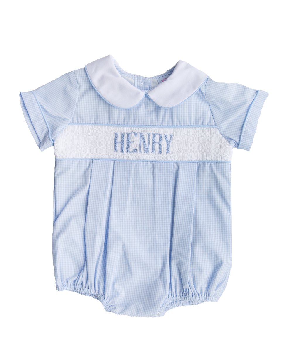 Gingham Got the Blues - Custom Henry Bubble - Ann + Reeves Kids