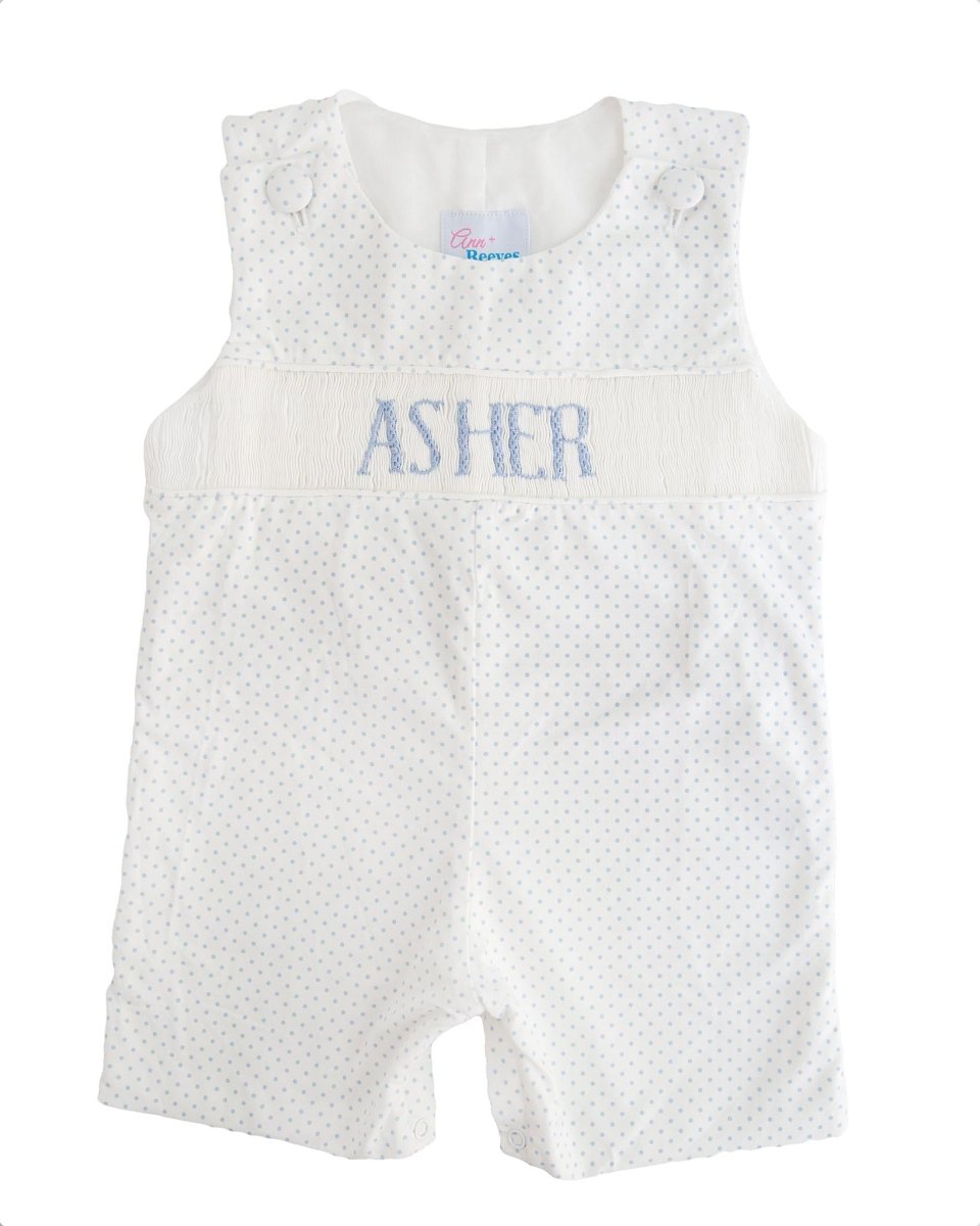 Knit Blue Dot - Custom Anderson Jon Jon - Ann + Reeves Kids
