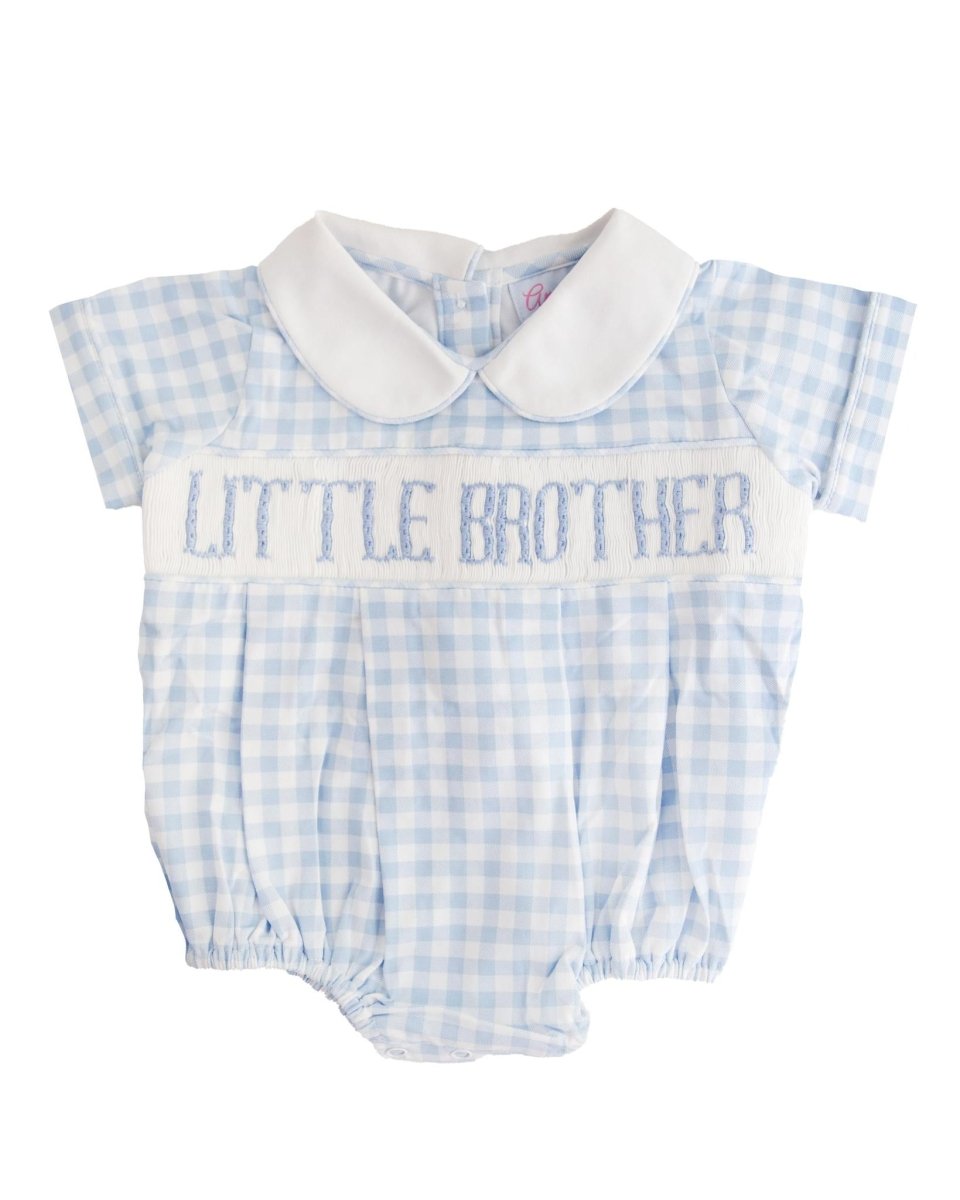 Knit Blue Gingham - Custom Henry Bubble - Ann + Reeves Kids