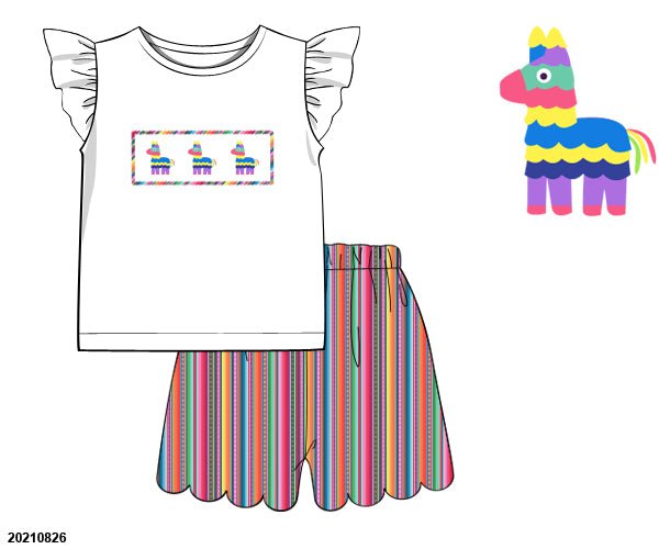 Pinata Party - Sharyn Shorts Set - Ann + Reeves Kids