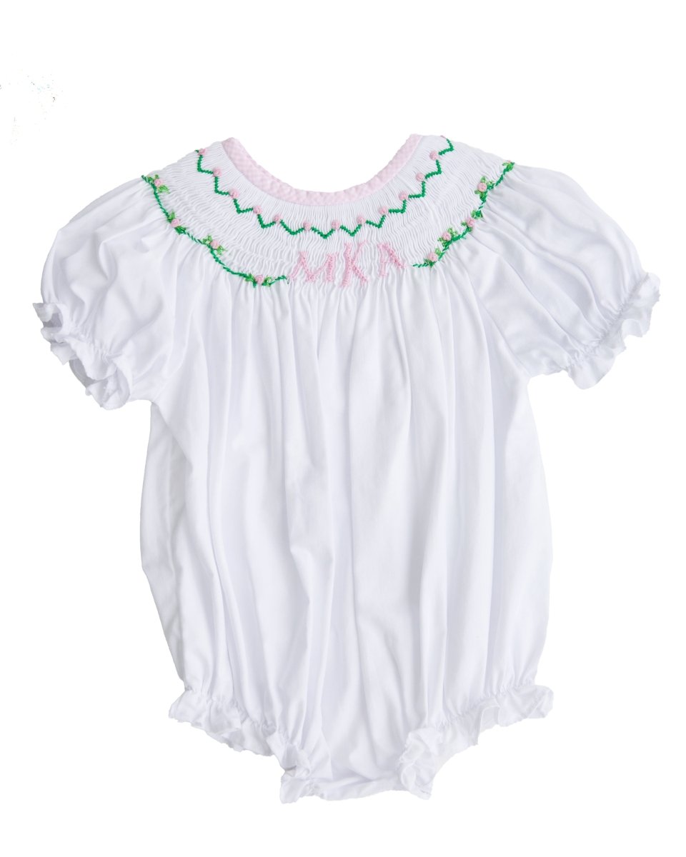 Rosy Heirloom - Custom Lucy Bubble - Ann + Reeves Kids
