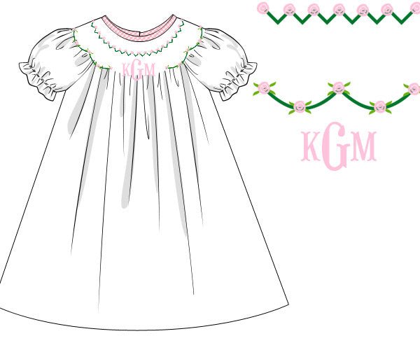 Rosy Heirloom - Custom Pamela Dress - Ann + Reeves Kids