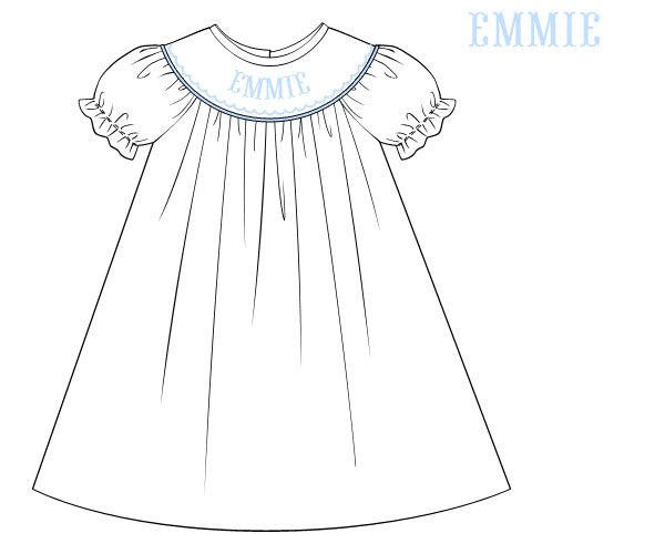 Simply Blue - Custom Emmie Dress - Ann + Reeves Kids